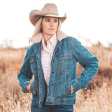 StS Ranchwear Outerwear Denim Style Collection Womens Riggins Stone Washed Denim Jacket