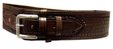 22 Caliber Handmade Brown Basketweave Western/Cowboy Hollywood Style Hand Tooled Gun Holster and Belt