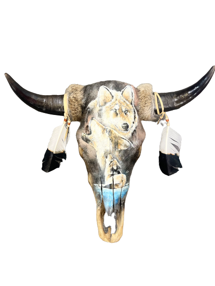 The Howling Trio Cow Skull