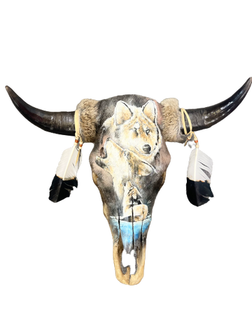 The Howling Trio Cow Skull