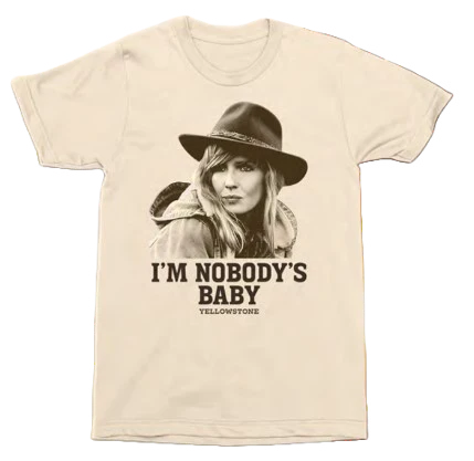 Changes Yellowstone 'I'm Nobody's Baby' Natural Tan Short Sleeve T-Shirt 66-301-359