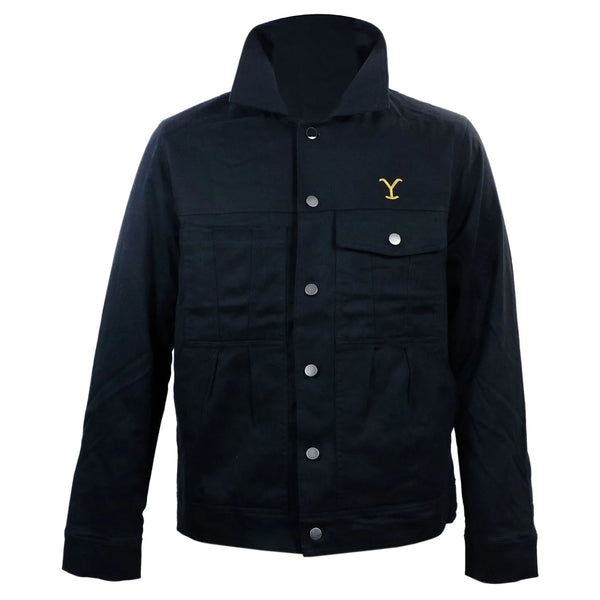 Yellowstone Men's Brand Logo Button Up Black Jacket 66-658-228