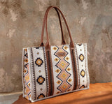 Wrangler Womens Aztec Boho Shoulder Tote Bag