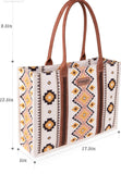 Wrangler Womens Aztec Boho Shoulder Tote Bag