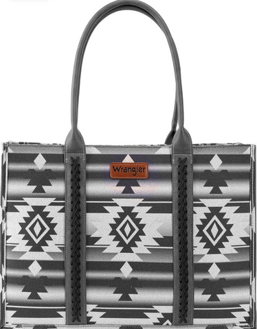 WRANGLER WOMENS Angel Diamond Black AZTEC BOHO TOTE BAG