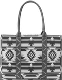 WRANGLER WOMENS Angel Diamond Black AZTEC BOHO TOTE BAG