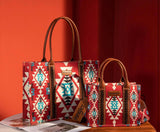 WRANGLER WOMENS Angel Diamond Burgandy AZTEC BOHO TOTE BAG