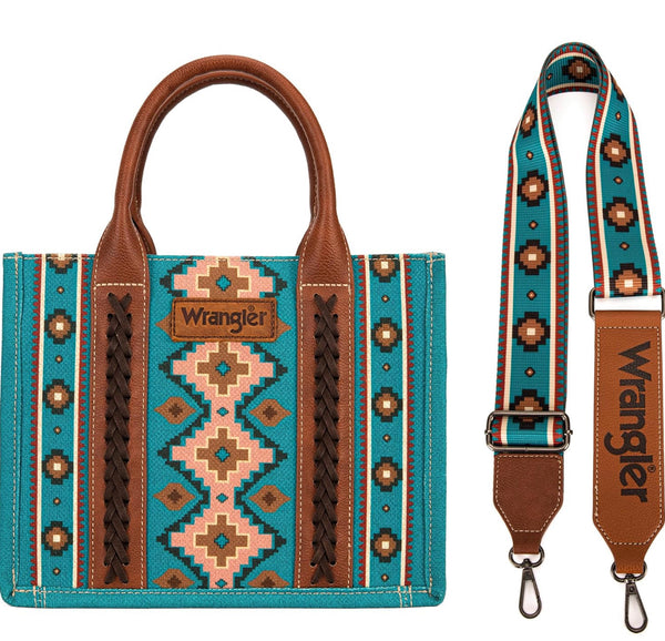 WRANGLER WOMENS Angel Diamond Dark Turquoise AZTEC BOHO SHOULDER BAG