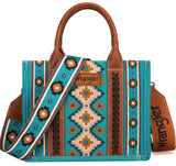 WRANGLER WOMENS Angel Diamond Dark Turquoise AZTEC BOHO SHOULDER BAG