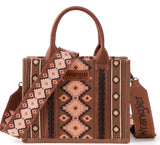 WRANGLER WOMENS Angel Diamond Dark Brown AZTEC BOHO SHOULDER BAG