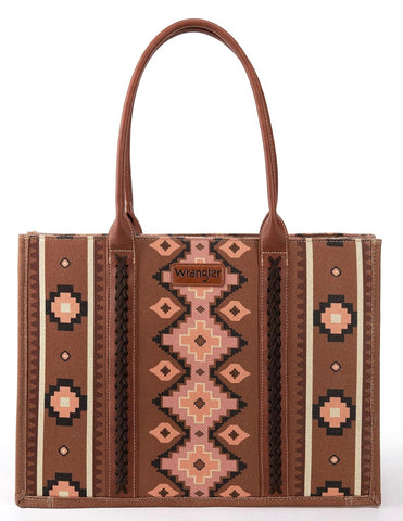 WRANGLER WOMENS Angel Diamond Dark Brown AZTEC BOHO TOTE BAG