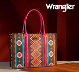 WRANGLER WOMENS AZTEC Angel Diamond Hot Pink BOHO TOTE BAG