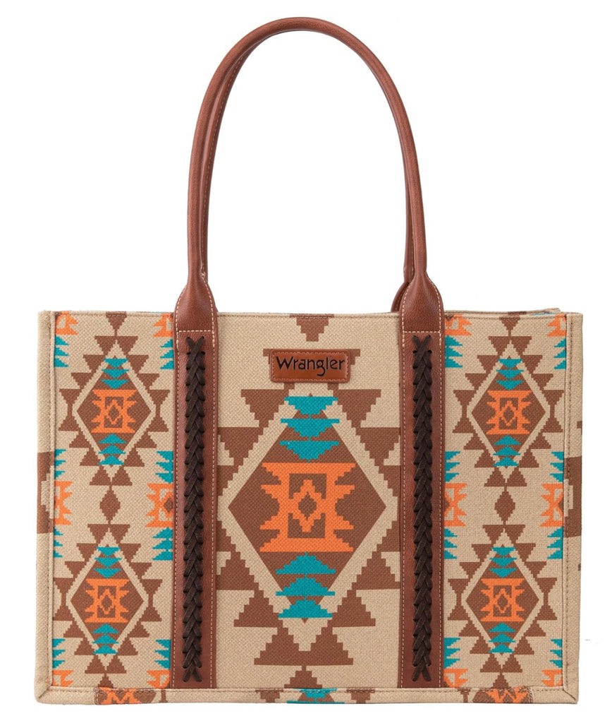 SALE Wrangler Southwestern Dual Sided Print Crossbody Canvas Tote Coll –  Montana West World