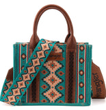 WRANGLER WOMENS Angel Diamond Turquoise AZTEC BOHO SHOULDER BAG