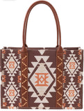 Wrangler Womens Angel Diamond Taupe Aztec Boho Tote Bag