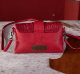 WG62-181A Wrangler Croc Embossed Crossbody - Red