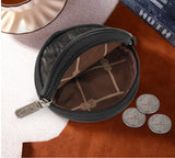 WG116-002 Wrangler Genuine Hair On Cowhide Circular Coin Pouch Bag Charm -Black