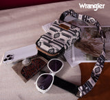 2024 New Wrangler Southwestern Print Canvas Crossbody/Sling/Chest Bag-Black