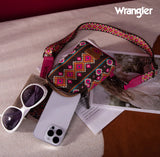 2024 New Wrangler Southwestern Print Canvas Crossbody/Sling/Chest Bag-Hot Pink