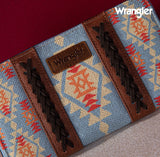 2024 New Wrangler Aztec Southwestern Pattern Canvas Wallet With Wristlet Strap-Jean
