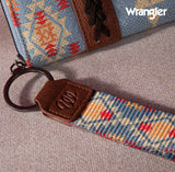 2024 New Wrangler Aztec Southwestern Pattern Canvas Wallet With Wristlet Strap-Jean