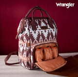 2024 New Wrangler Aztec Southwestern Pattern Dual Sided Print Multi-Function Backpack-Brown