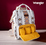 2024 New Wrangler Aztec Southwestern Pattern Dual Sided Print Multi-Function Backpack-Tan