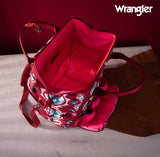 2024 New Wrangler Aztec Southwestern Pattern Dual Sided Print Multi-Function Backpack-Red