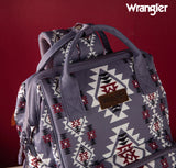 2024 New Wrangler Aztec Southwestern Pattern Dual Sided Print Multi-Function Backpack-Lavender