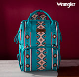 2024 New Wrangler Aztec Southwestern Pattern Dual Sided Print Multi-Function Backpack-Green