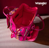 2024 New Wrangler Aztec Southwestern Pattern Dual Sided Print Multi-Function Backpack-Hot Pink