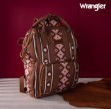 2024 New Wrangler Aztec Southwestern Pattern Dual Sided Print Multi-Function Backpack-Camel