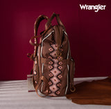 2024 New Wrangler Aztec Southwestern Pattern Dual Sided Print Multi-Function Backpack-Camel