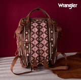 2024 New Wrangler Aztec Southwestern Pattern Dual Sided Print Multi-Function Backpack-Camel