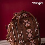 2024 New Wrangler Aztec Southwestern Pattern Dual Sided Print Multi-Function Backpack-Camel