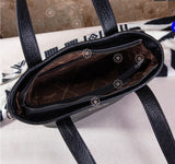 WG66-2001 Wrangler Hair-On Cowhide Vintage Floral Concealed Carry Tote/Crossbody - Black