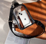 WG87-226 Wrangler Clear Sling Bag/Crossbody/Chest Bag - Black