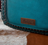 WG64-G2002 Wrangler Rivets Concealed Carry Oversize Tote/Crossbody -Turquoise