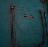 WG64-G2002 Wrangler Rivets Concealed Carry Oversize Tote/Crossbody -Turquoise