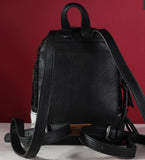 TR160-9110 Trinity Ranch Hair-On Cowhide Collection Mini Backpack-Black