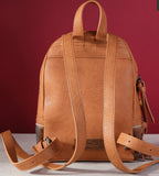 TR160-9110A Trinity Ranch Hair-On Cowhide Collection Mini Backpack-Brown