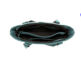 TR146G-8317 Trinity Ranch Hair On Cowhide Concealed Carry Tote-Turquoise