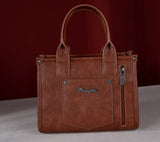 WG102-8120S Wrangler Croc Print Concealed Carry Tote/Crossbody - Cognac