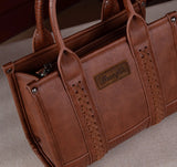 WG102-8120S Wrangler Croc Print Concealed Carry Tote/Crossbody - Cognac