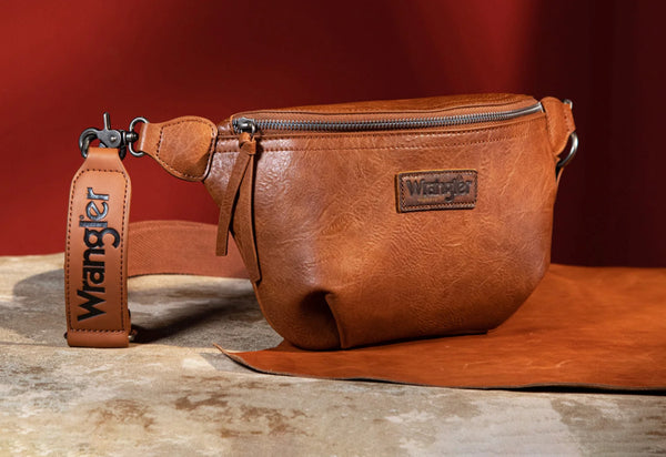 WG82-194 Wrangler Fanny Pack Belt Bag Sling Bag - Brown