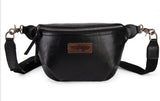 WG82-194 Wrangler Fanny Pack Belt Bag Sling Bag - Black