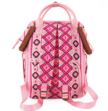 2024 New Wrangler Aztec Southwestern Pattern Dual Sided Print Multi-Function Backpack-Pink