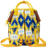 2024 New Wrangler Aztec Southwestern Pattern Dual Sided Print Multi-Function Backpack-Yellow