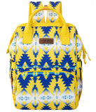 2024 New Wrangler Aztec Southwestern Pattern Dual Sided Print Multi-Function Backpack-Yellow