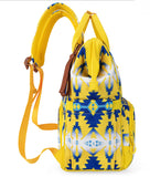 2024 New Wrangler Aztec Southwestern Pattern Dual Sided Print Multi-Function Backpack-Yellow